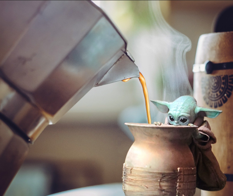 Baby Yoda Coffee Blank Meme Template