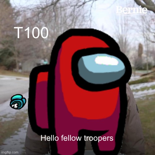 Hello | T100; Hello fellow troopers | image tagged in memes | made w/ Imgflip meme maker