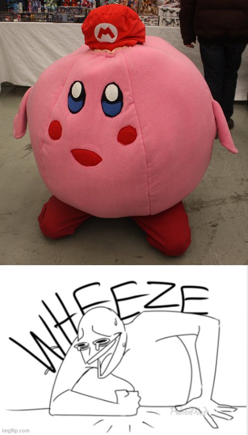Super Kirbio | image tagged in wheeze,kirby,ha,oh wow are you actually reading these tags,well stop reading them | made w/ Imgflip meme maker