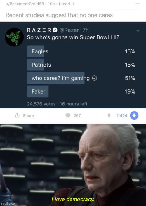 Shoutout to the gamers out there | image tagged in i love democracy | made w/ Imgflip meme maker