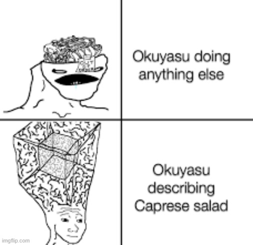 the Gordian Ramsey of crape salad | image tagged in jojo's bizarre adventure | made w/ Imgflip meme maker