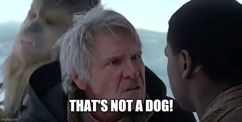 That's not how the force works  | THAT'S NOT A DOG! | image tagged in that's not how the force works | made w/ Imgflip meme maker