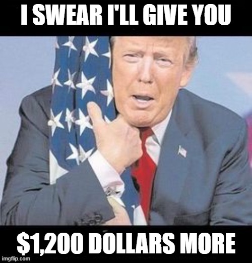 I SWEAR I'LL GIVE YOU; $1,200 DOLLARS MORE | image tagged in funny memes | made w/ Imgflip meme maker
