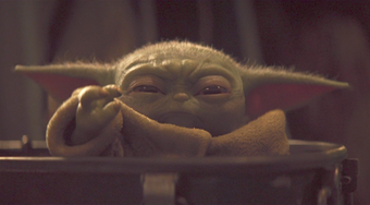 The Child Baby Yoda Force Blank Meme Template