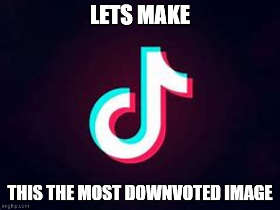 lets make this the most downvoted image | LETS MAKE; THIS THE MOST DOWNVOTED IMAGE | image tagged in memes,downvotes,tik tok,hate,lol,party of hate | made w/ Imgflip meme maker
