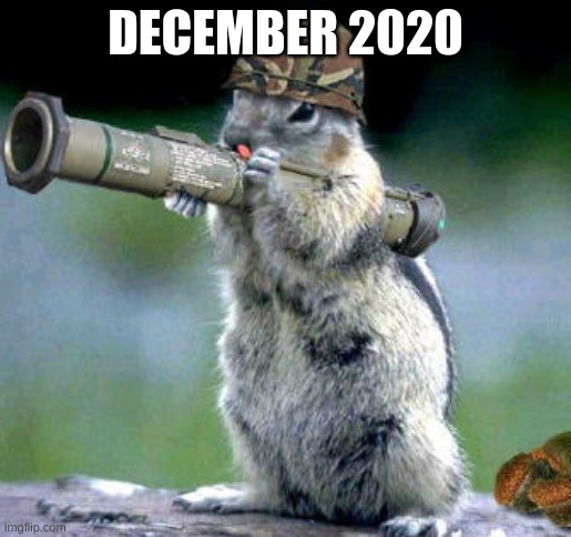 Bazooka Squirrel | DECEMBER 2020 | image tagged in memes,bazooka squirrel | made w/ Imgflip meme maker