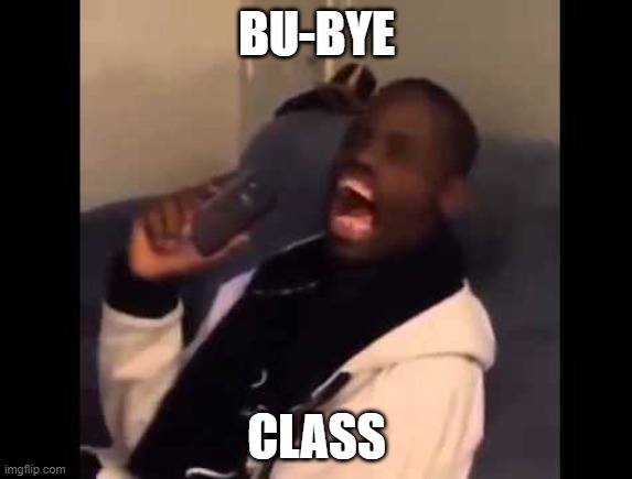 BU-BYE; CLASS | image tagged in class | made w/ Imgflip meme maker