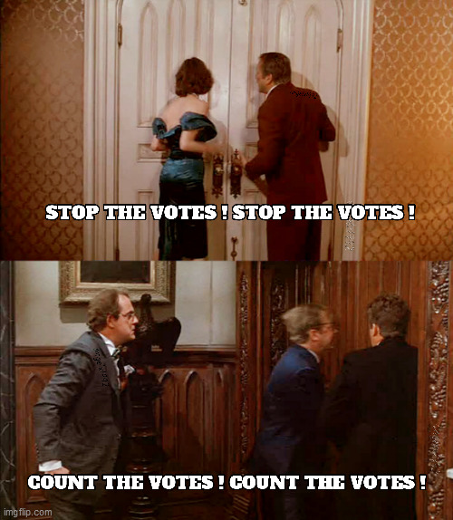 image tagged in votes,clue,tim curry,movies,voting,voters | made w/ Imgflip meme maker