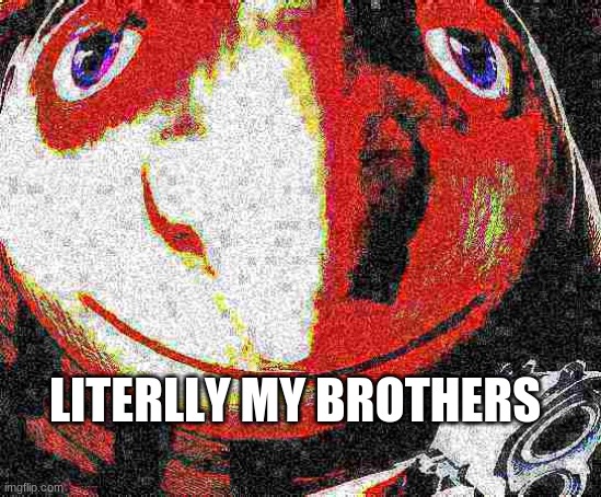 Big head deep fried gru gun | LITERLLY MY BROTHERS | image tagged in big head deep fried gru gun | made w/ Imgflip meme maker