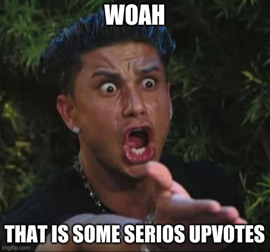 DJ Pauly D Meme | WOAH; THAT IS SOME SERIOS UPVOTES | image tagged in memes,dj pauly d | made w/ Imgflip meme maker