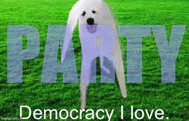 Democracy I Love | PARTY | image tagged in democracy i love | made w/ Imgflip meme maker