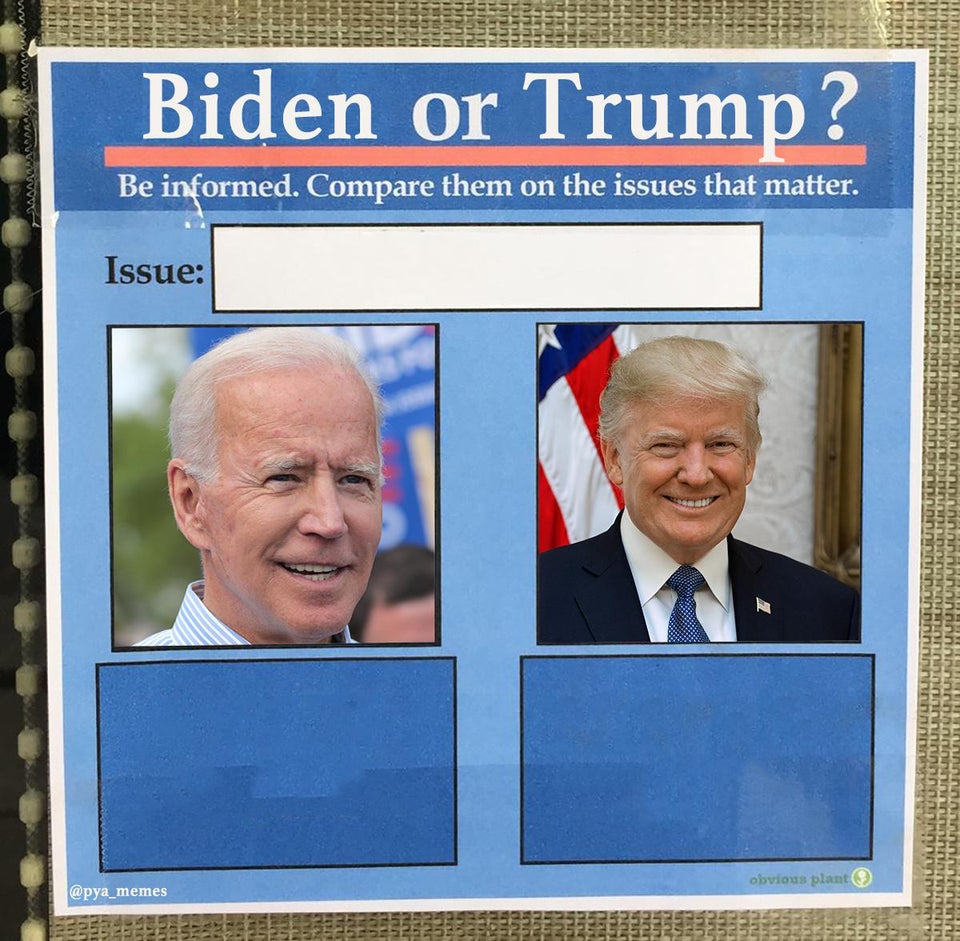 High Quality Biden or Trump Comparison Blank Meme Template