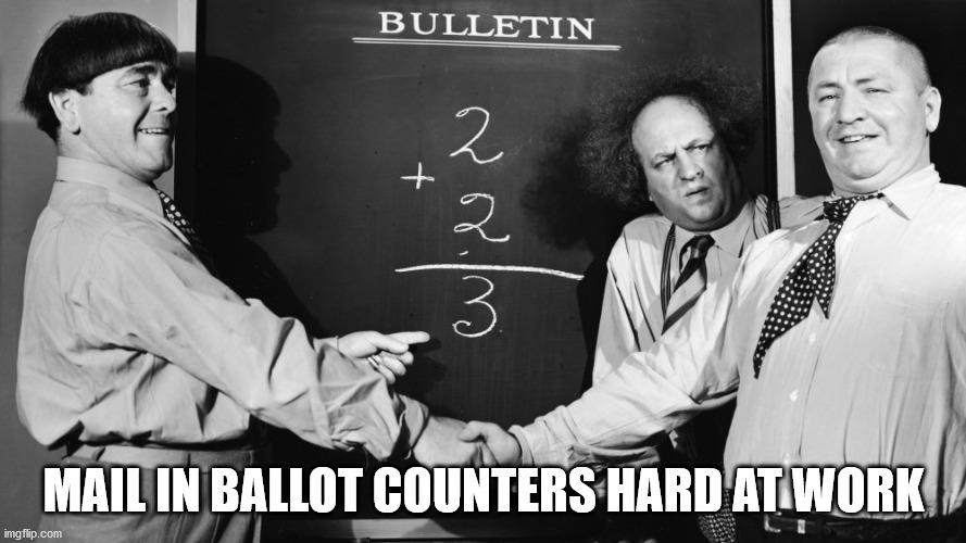Mail in Ballot counters hard at Work | MAIL IN BALLOT COUNTERS HARD AT WORK | image tagged in mail in ballots,ballots,election,2020 | made w/ Imgflip meme maker