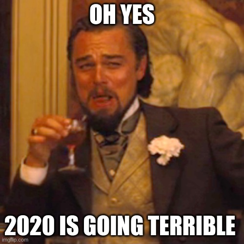 yos yos | OH YES; 2020 IS GOING TERRIBLE | image tagged in memes,laughing leo | made w/ Imgflip meme maker