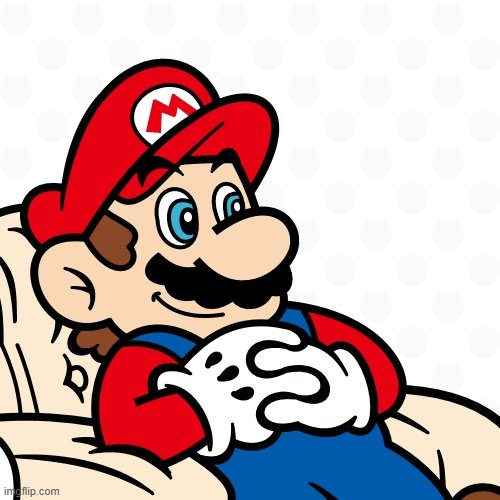 Mario on a chair | image tagged in mario on a chair | made w/ Imgflip meme maker