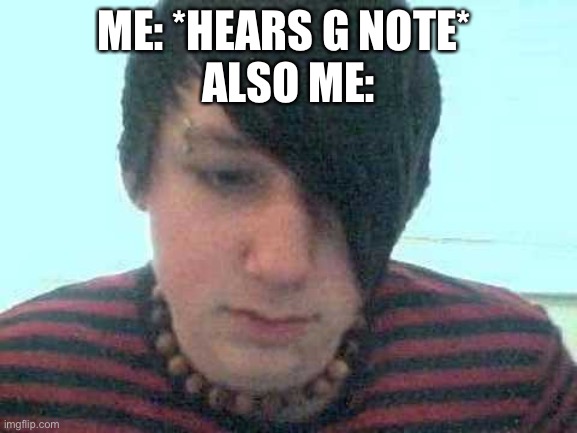 Right? | ME: *HEARS G NOTE* 
ALSO ME: | image tagged in emo kid,lmao,emo | made w/ Imgflip meme maker