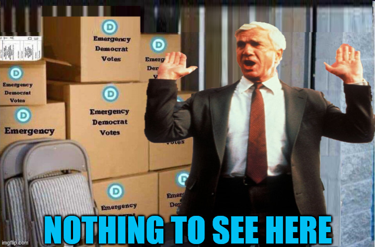 Nothing To See Here | NOTHING TO SEE HERE | image tagged in nothing to see here,memes,democratic party,votes,donald trump,joe biden | made w/ Imgflip meme maker