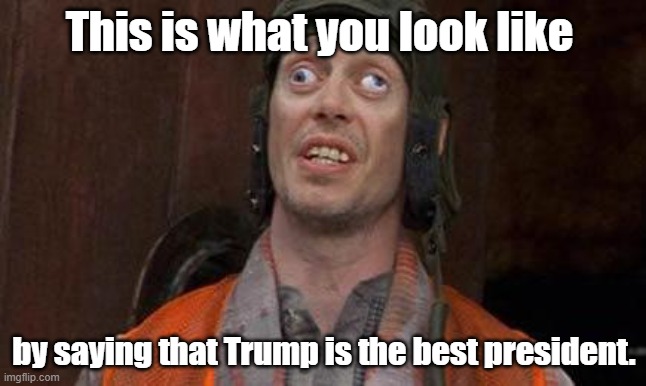 Looks Good To Me | This is what you look like; by saying that Trump is the best president. | image tagged in looks good to me | made w/ Imgflip meme maker