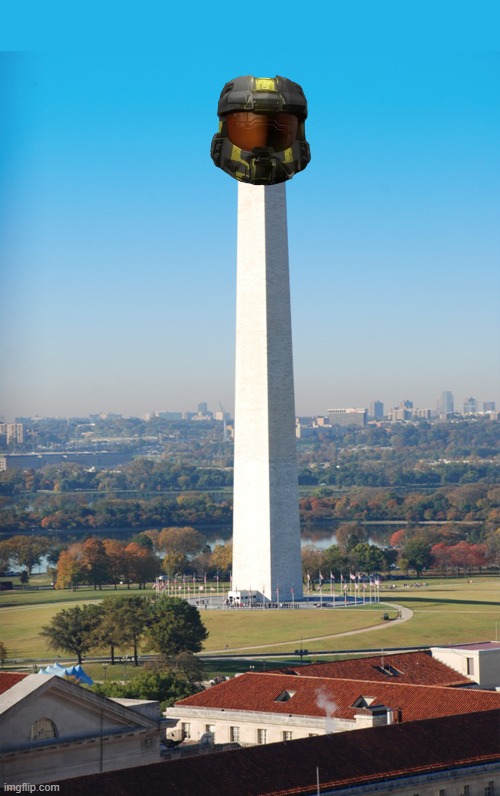 It's just the Washington monument | image tagged in washington monument,rvb | made w/ Imgflip meme maker