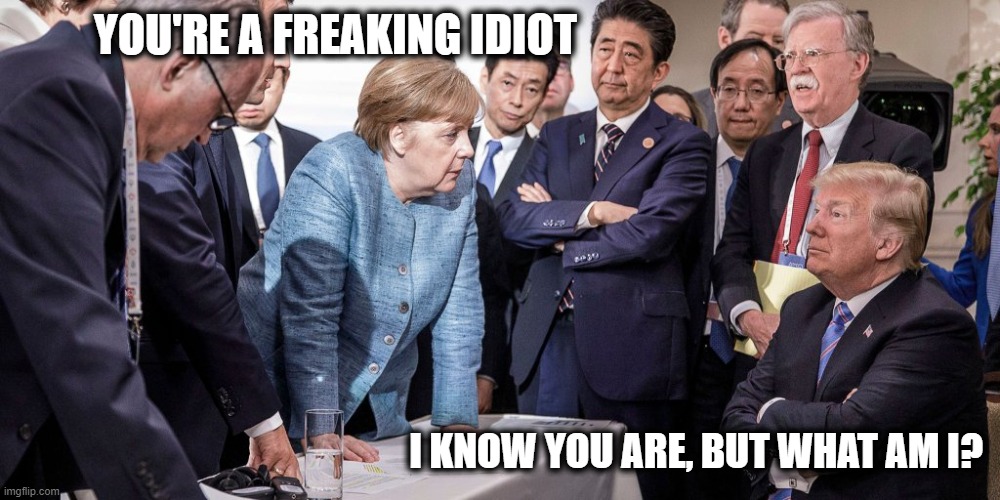 Re Joining the WHO, better relations with the UN and the world again. Thank you Jesus | YOU'RE A FREAKING IDIOT; I KNOW YOU ARE, BUT WHAT AM I? | image tagged in memes,politics,maga,impeach trump,donald trump is an idiot,2021 | made w/ Imgflip meme maker