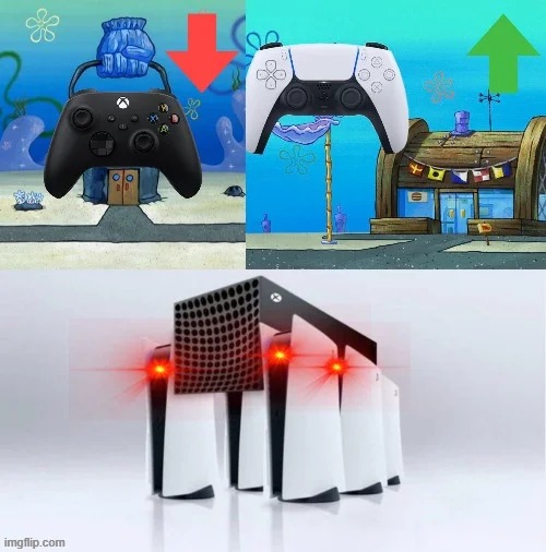 PS5 gonna start "Coffin Dancing" when Tomorrow Hits | image tagged in ps5,playstation,xbox series x,xbox,sony,console wars | made w/ Imgflip meme maker
