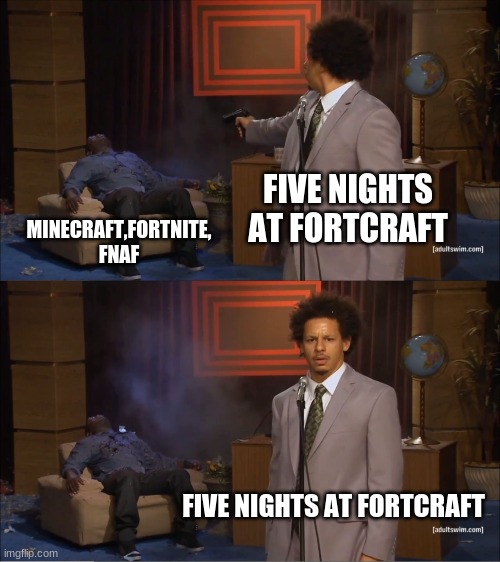 Who Killed Hannibal | FIVE NIGHTS AT FORTCRAFT; MINECRAFT,FORTNITE, FNAF; FIVE NIGHTS AT FORTCRAFT | image tagged in memes,who killed hannibal | made w/ Imgflip meme maker