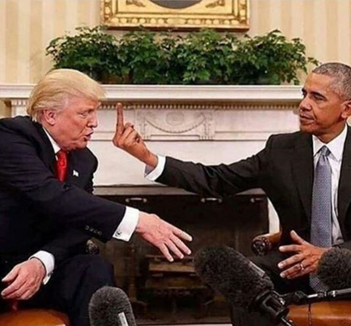 Obama finger Blank Meme Template
