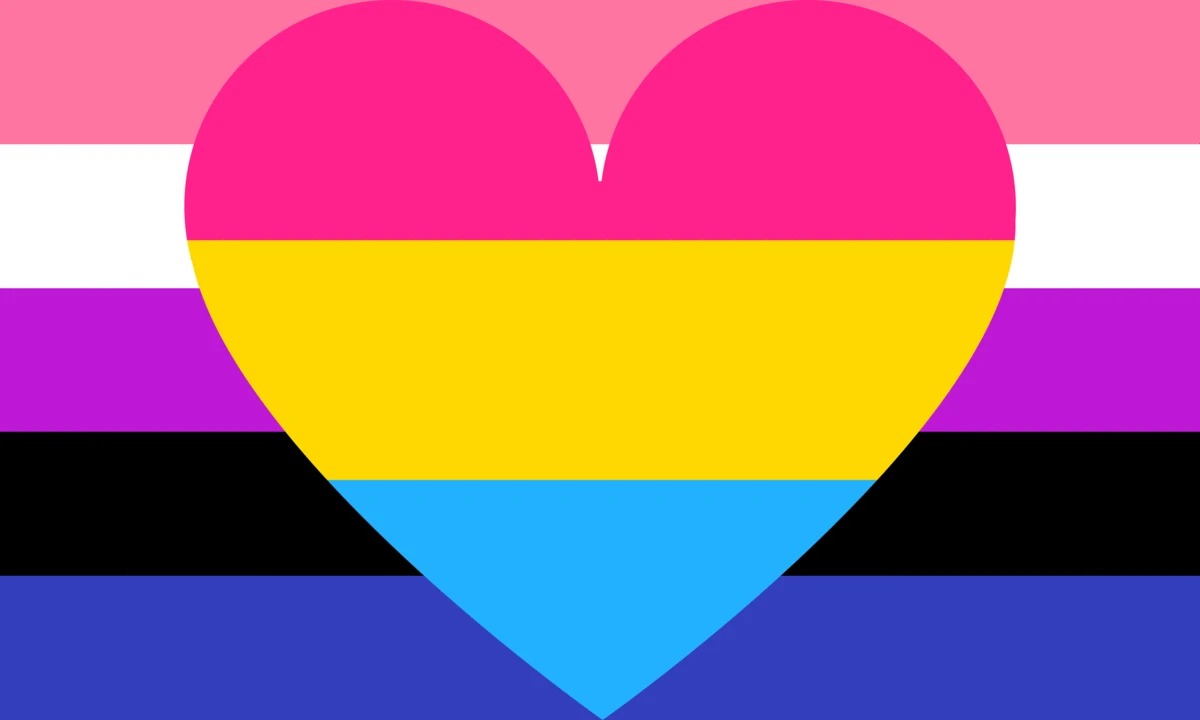 Genderfluid & Pansexual Flag Blank Meme Template