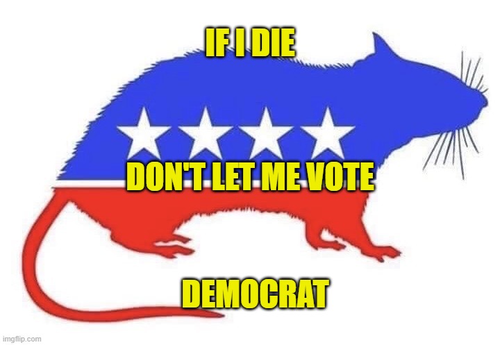IF I DIE... Don't Let Me Vote DEMOCRAT | IF I DIE; DON'T LET ME VOTE; DEMOCRAT | image tagged in democrat party | made w/ Imgflip meme maker