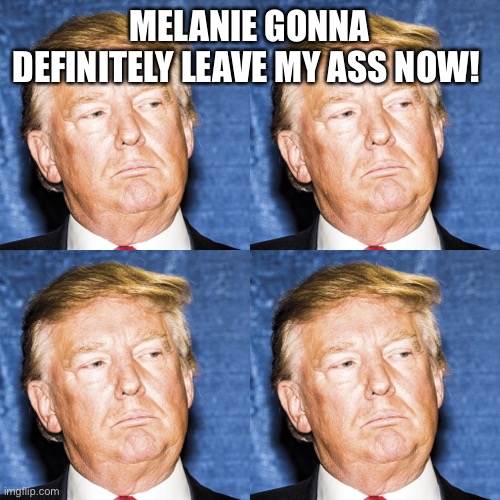 Ok then | MELANIE GONNA DEFINITELY LEAVE MY ASS NOW! | image tagged in president | made w/ Imgflip meme maker