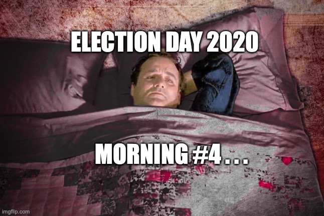 Groundhog/Election Day | ELECTION DAY 2020; MORNING #4 . . . | image tagged in groundhog day,election day,bill murray,bobcrespodotcom | made w/ Imgflip meme maker