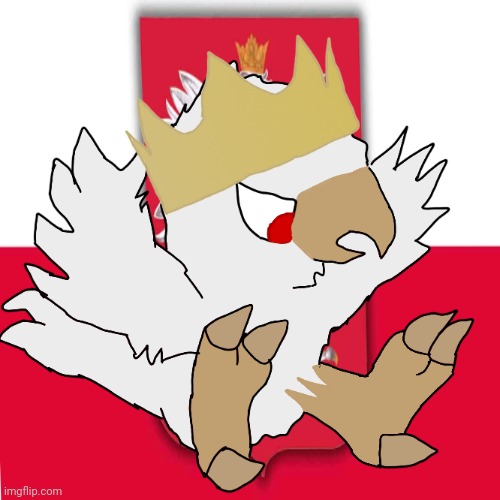 My homeland's flag emblem as a smol floof. Look how smol they be. | image tagged in poland | made w/ Imgflip meme maker