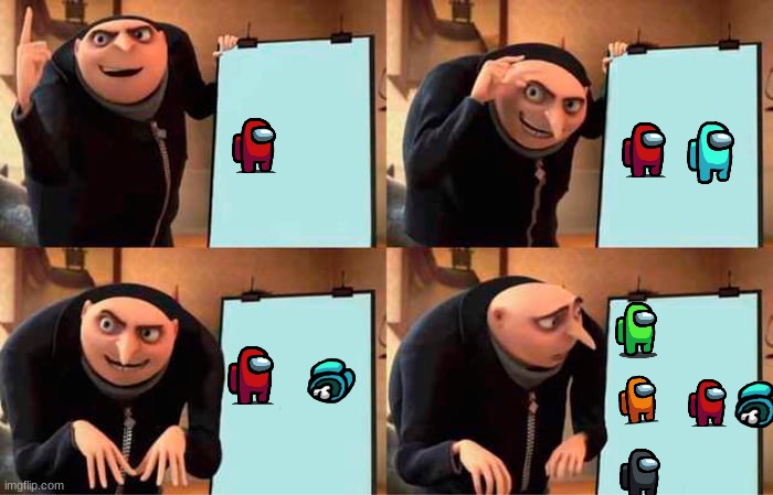 ouch | image tagged in memes,gru's plan,among us,busted | made w/ Imgflip meme maker