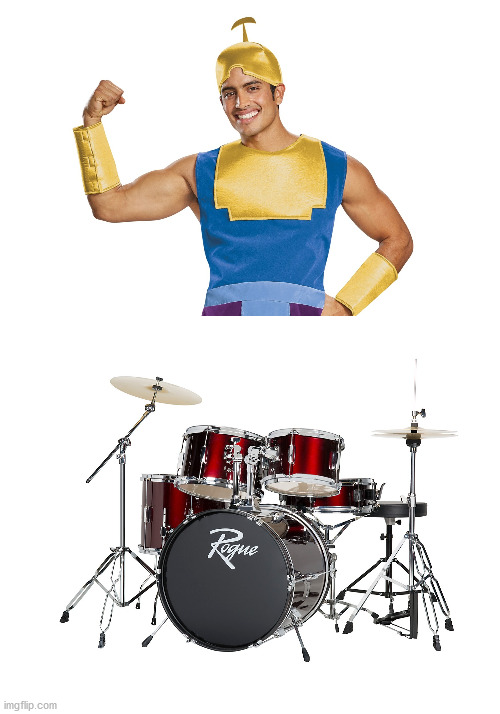 kronk playing drums | image tagged in emperors new groove,kronk,drums,meme,funn,omg | made w/ Imgflip meme maker