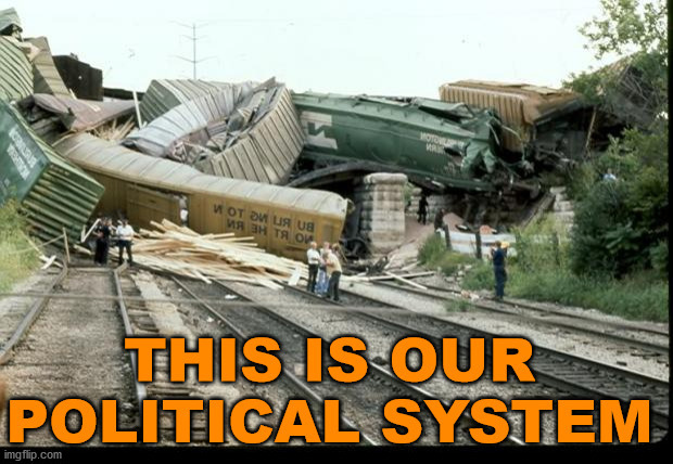 This is a train wreck. No matter who you vote for the votes need to count. | image tagged in train wreck,politics | made w/ Imgflip meme maker