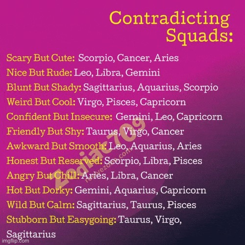 Image tagged in zodiac,squad,nice - Imgflip