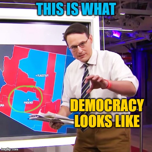 This is what Democracy looks like | THIS IS WHAT; DEMOCRACY
                      LOOKS LIKE | image tagged in steve kornacki,map | made w/ Imgflip meme maker