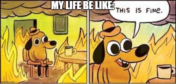 This Is Fine | MY LIFE BE LIKE: | image tagged in this is fine | made w/ Imgflip meme maker