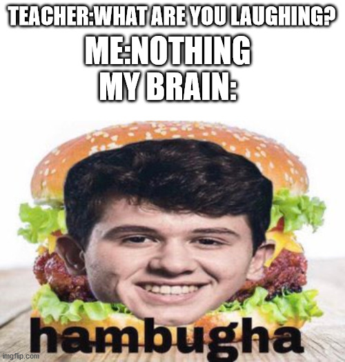 E 2.0 | TEACHER:WHAT ARE YOU LAUGHING? ME:NOTHING
MY BRAIN: | image tagged in memes | made w/ Imgflip meme maker