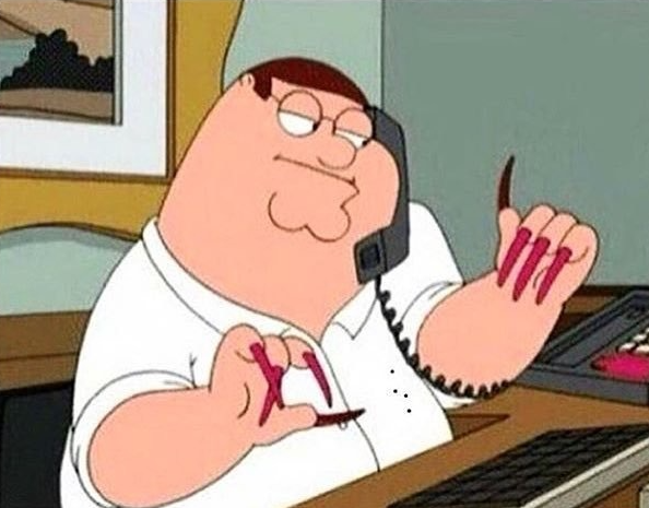 High Quality Peter Griffin Nails Phone Blank Meme Template