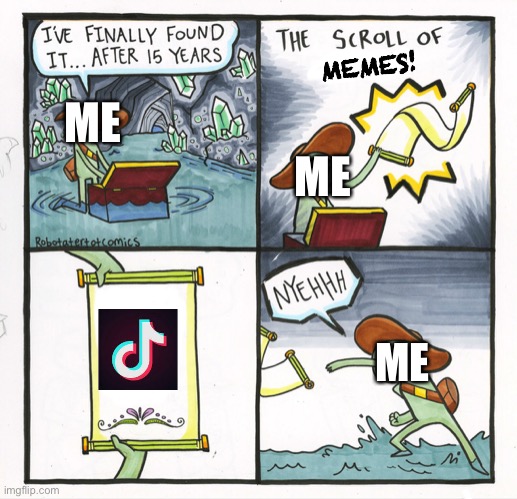 The Scroll of Memes! | MEMES! ME; ME; ME | image tagged in memes,the scroll of truth | made w/ Imgflip meme maker