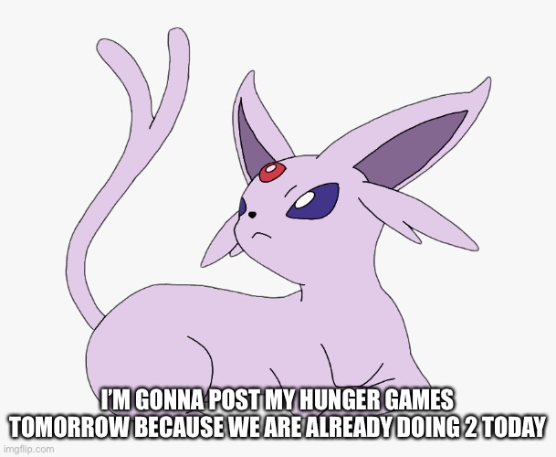 I’M GONNA POST MY HUNGER GAMES TOMORROW BECAUSE WE ARE ALREADY DOING 2 TODAY | made w/ Imgflip meme maker