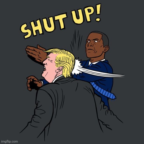 Obama slapping trump | image tagged in obama slapping trump | made w/ Imgflip meme maker