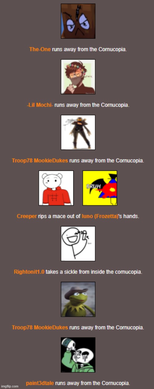 Bloodbath (2) | image tagged in hunger games | made w/ Imgflip meme maker