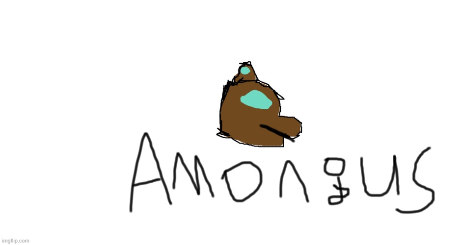 Quick Among Us fanart I did, no where else to put it lol | image tagged in among us,fanart,art,among us brown,mini crewmate | made w/ Imgflip meme maker