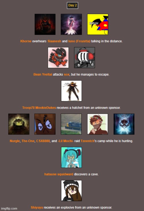 Day 2 (1) | image tagged in hunger games | made w/ Imgflip meme maker