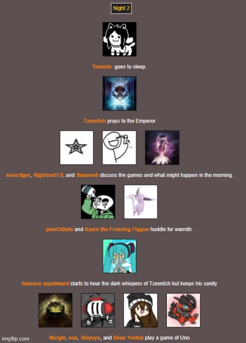 Night 2 (1) | image tagged in hunger games | made w/ Imgflip meme maker