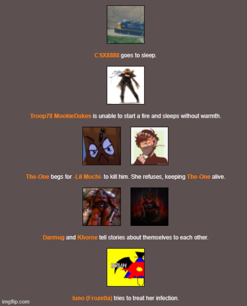 Night 2 (2) | image tagged in hunger games | made w/ Imgflip meme maker