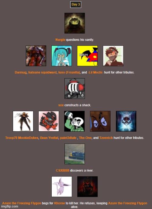 Day 3 (1) | image tagged in hunger games | made w/ Imgflip meme maker