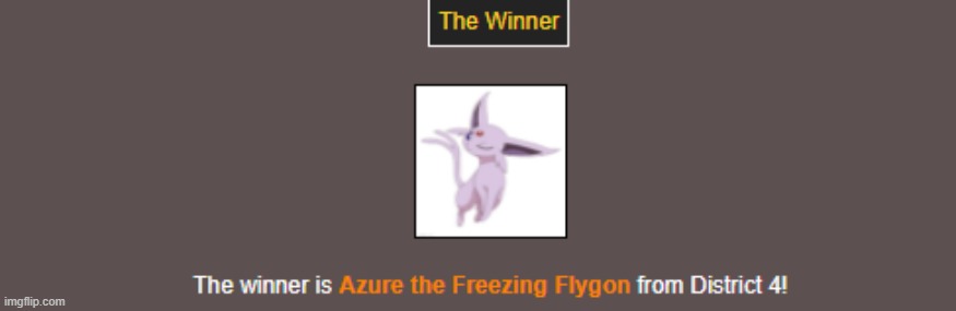 The winner | image tagged in hunger games | made w/ Imgflip meme maker
